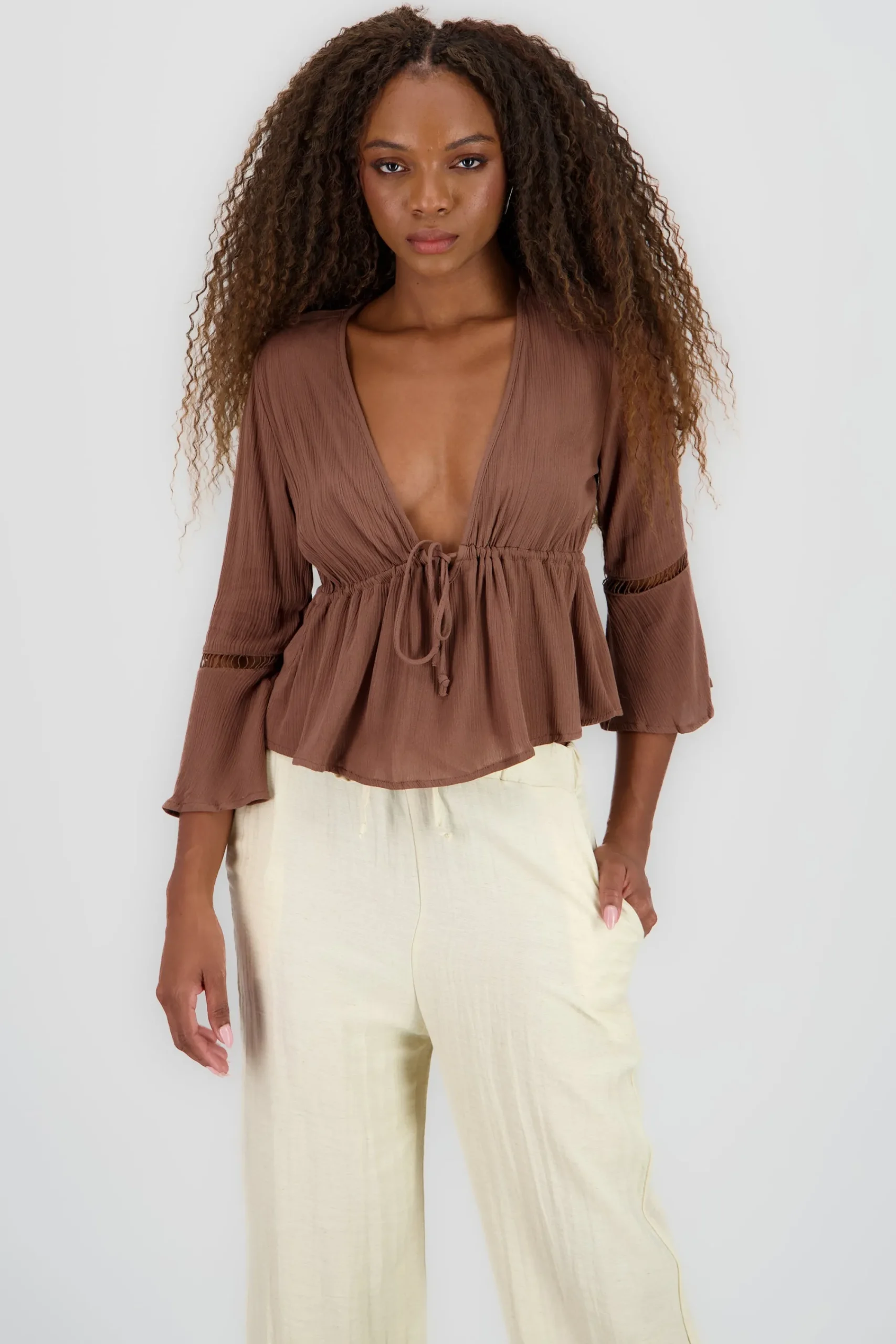 Shasa Tie Detail Blouse