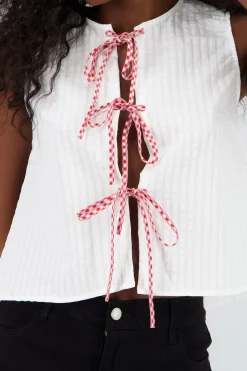 Shasa Tie Front Blouse