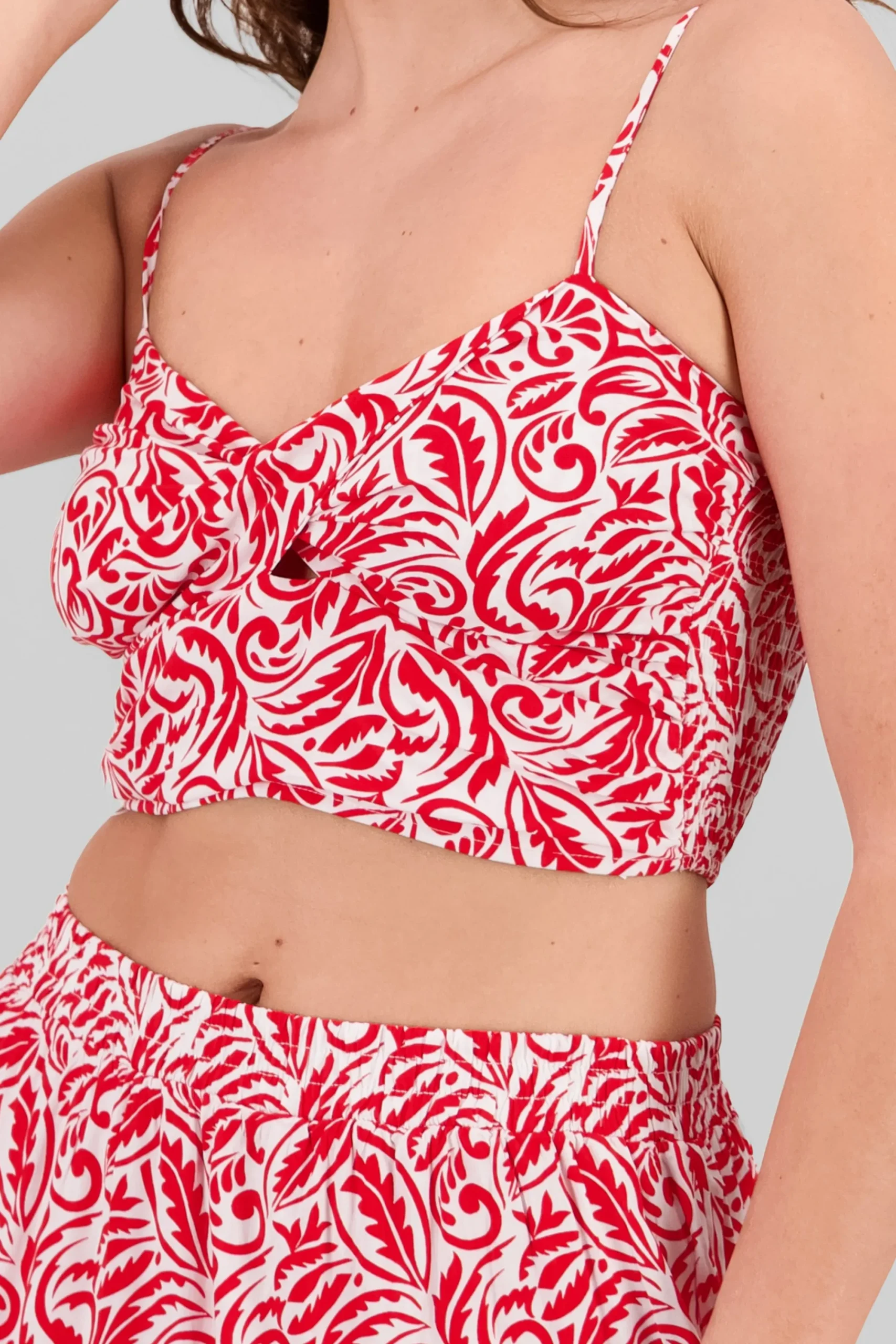 Shasa Tie Front Strappy Top