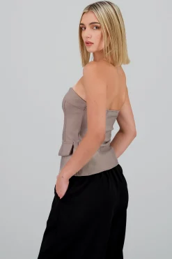 Shasa Top with Pockets and Button Accents