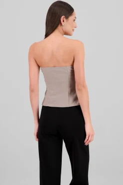 Shasa Top with Pockets and Button Accents