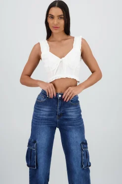 Shasa Top with Ruffled Straps