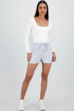 Shasa Triple Layer Drawstring Detail Shorts