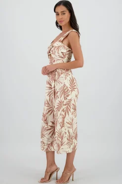 Shasa Tropical Dress with Cups