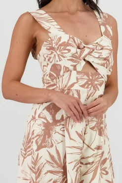 Shasa Tropical Dress with Cups