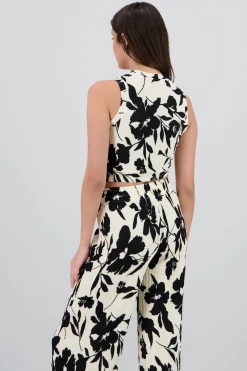 Shasa Tropical Floral Textured Top