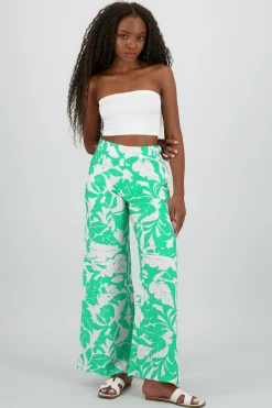 Shasa Tropical Print Flowy Pants