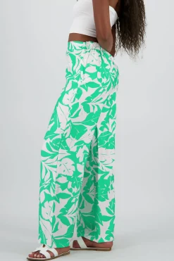 Shasa Tropical Print Flowy Pants
