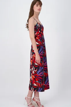 Shasa Tropical Print Fluid VNeck Jumpsuit