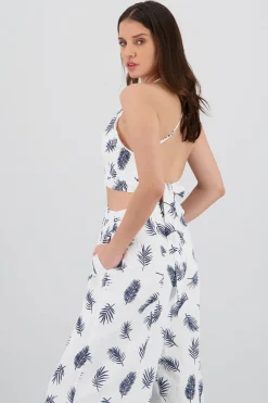 Shasa Tropical Print Halter Top