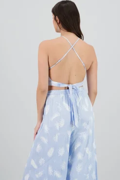Shasa Tropical Print Halter Top