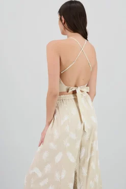 Shasa Tropical Print Halter Top