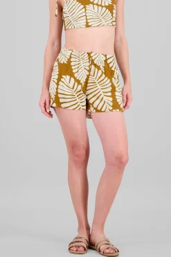Shasa Tropical Print Shorts with Pockets