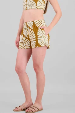 Shasa Tropical Print Shorts with Pockets