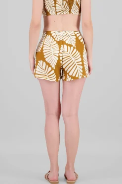 Shasa Tropical Print Shorts with Pockets