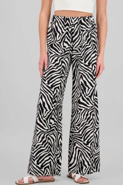 Shasa Tropical Print Wide Leg Pants