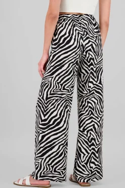 Shasa Tropical Print Wide Leg Pants