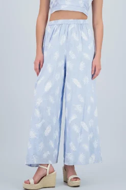 Shasa Tropical Print Wide Leg Pants
