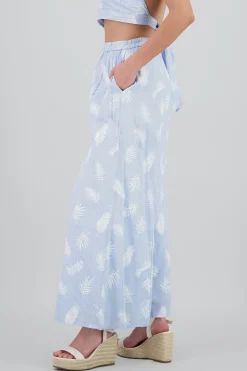 Shasa Tropical Print Wide Leg Pants