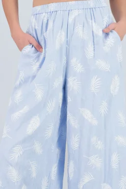 Shasa Tropical Print Wide Leg Pants