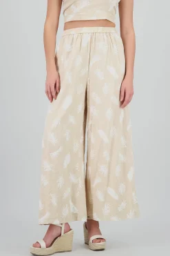 Shasa Tropical Print Wide Leg Pants