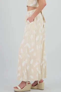 Shasa Tropical Print Wide Leg Pants