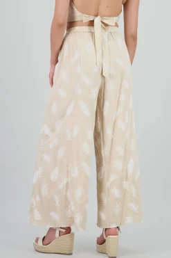 Shasa Tropical Print Wide Leg Pants