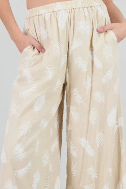 Shasa Tropical Print Wide Leg Pants