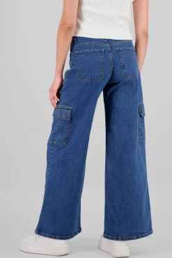 Shasa Two Patch Pockets Cargo Jeans