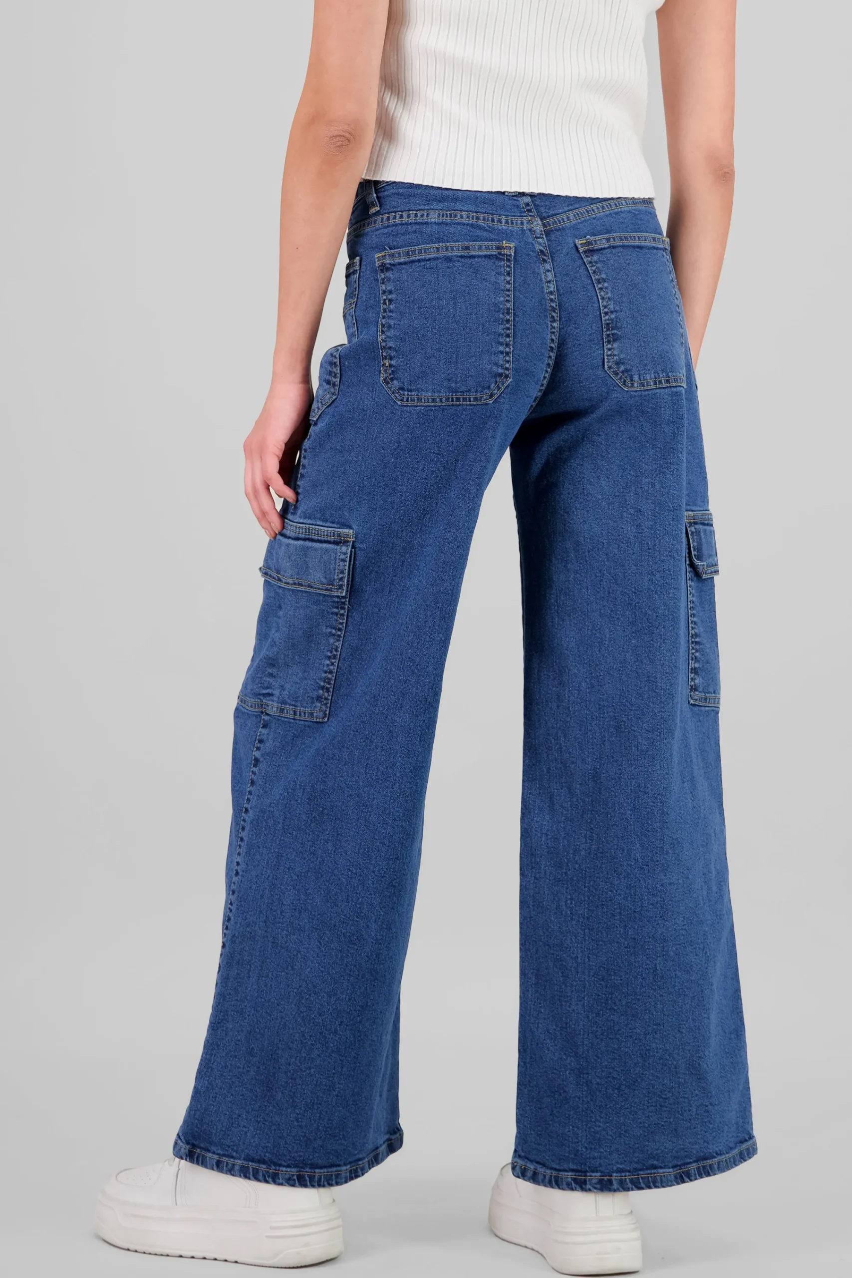 Shasa Two Patch Pockets Cargo Jeans