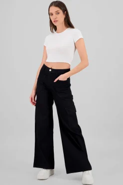 Shasa Two Patch Pockets Cargo Jeans