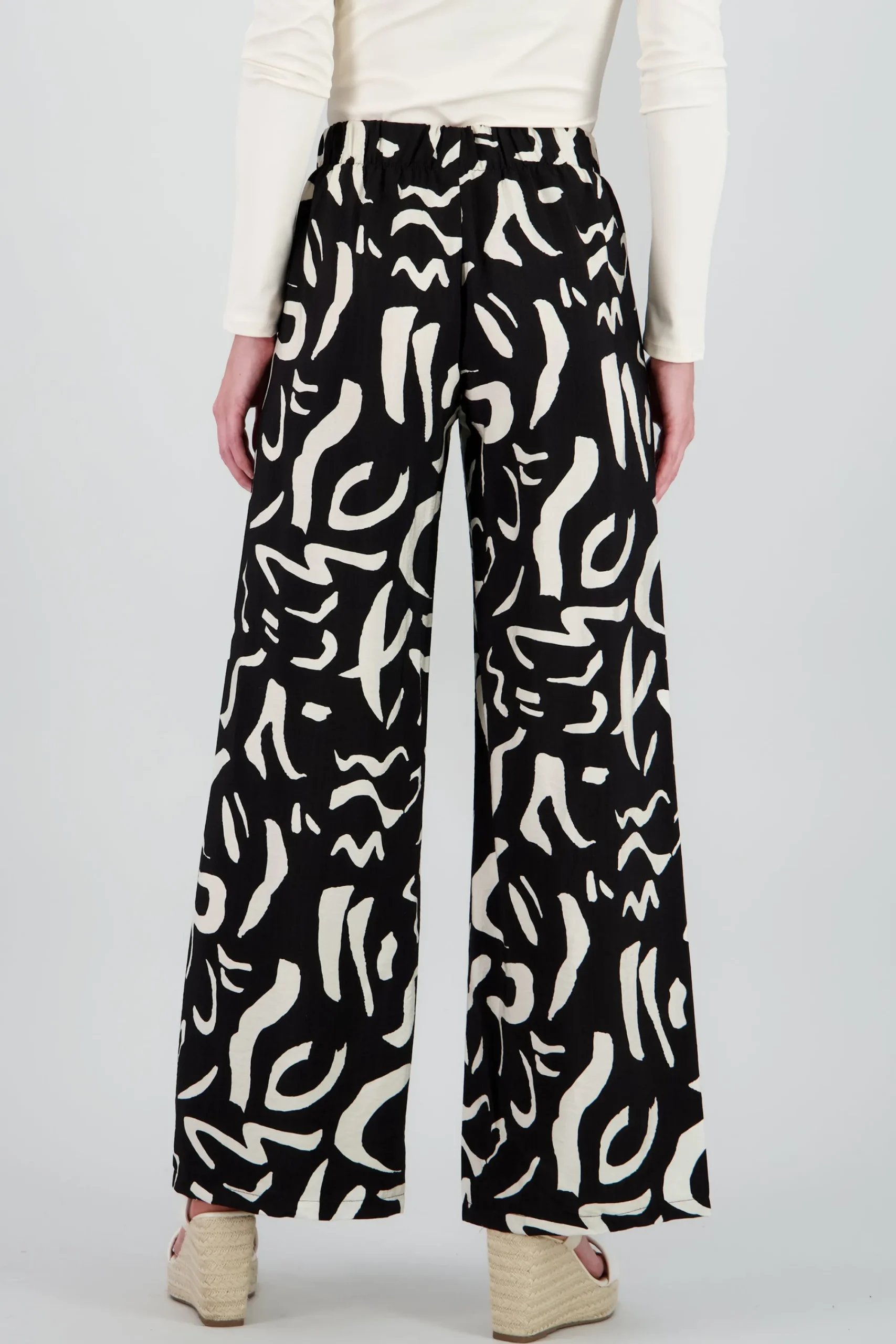 Shasa Two Toned Printed Wide Leg Pant