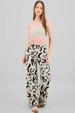 Shasa Two Toned Printed Wide Leg Pant
