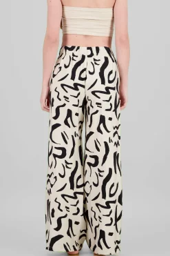 Shasa Two Toned Printed Wide Leg Pant