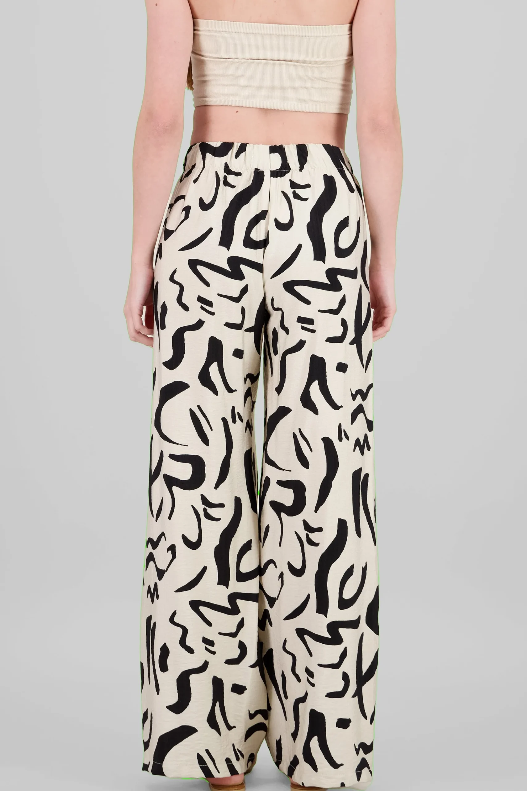 Shasa Two Toned Printed Wide Leg Pant