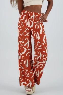 Shasa Two Toned Printed Wide Leg Pant