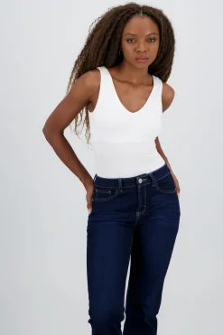 Shasa V Neck Double Layer Bodysuit