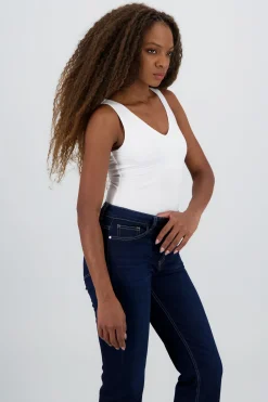 Shasa V Neck Double Layer Bodysuit