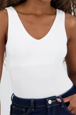 Shasa V Neck Double Layer Bodysuit
