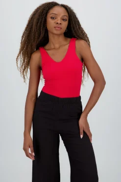 Shasa V Neck Double Layer Bodysuit