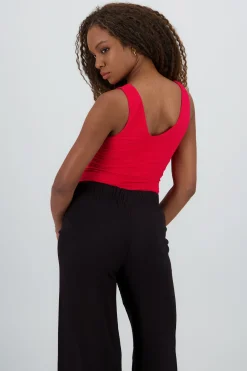 Shasa V Neck Double Layer Bodysuit