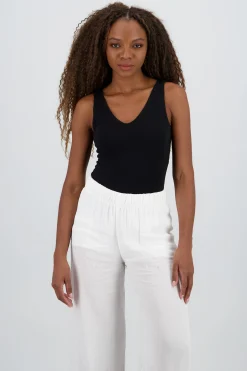 Shasa V Neck Double Layer Bodysuit
