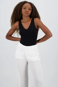 Shasa V Neck Double Layer Bodysuit