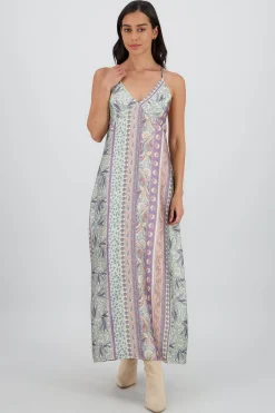 Shasa V Neck Midi Dress with Straps