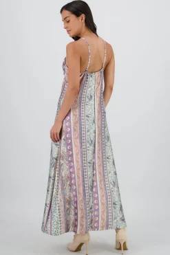 Shasa V Neck Midi Dress with Straps
