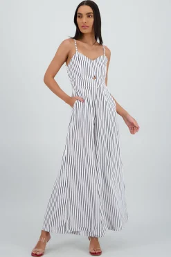 Shasa V Neck Romper with Straps