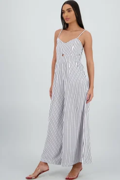Shasa V Neck Romper with Straps