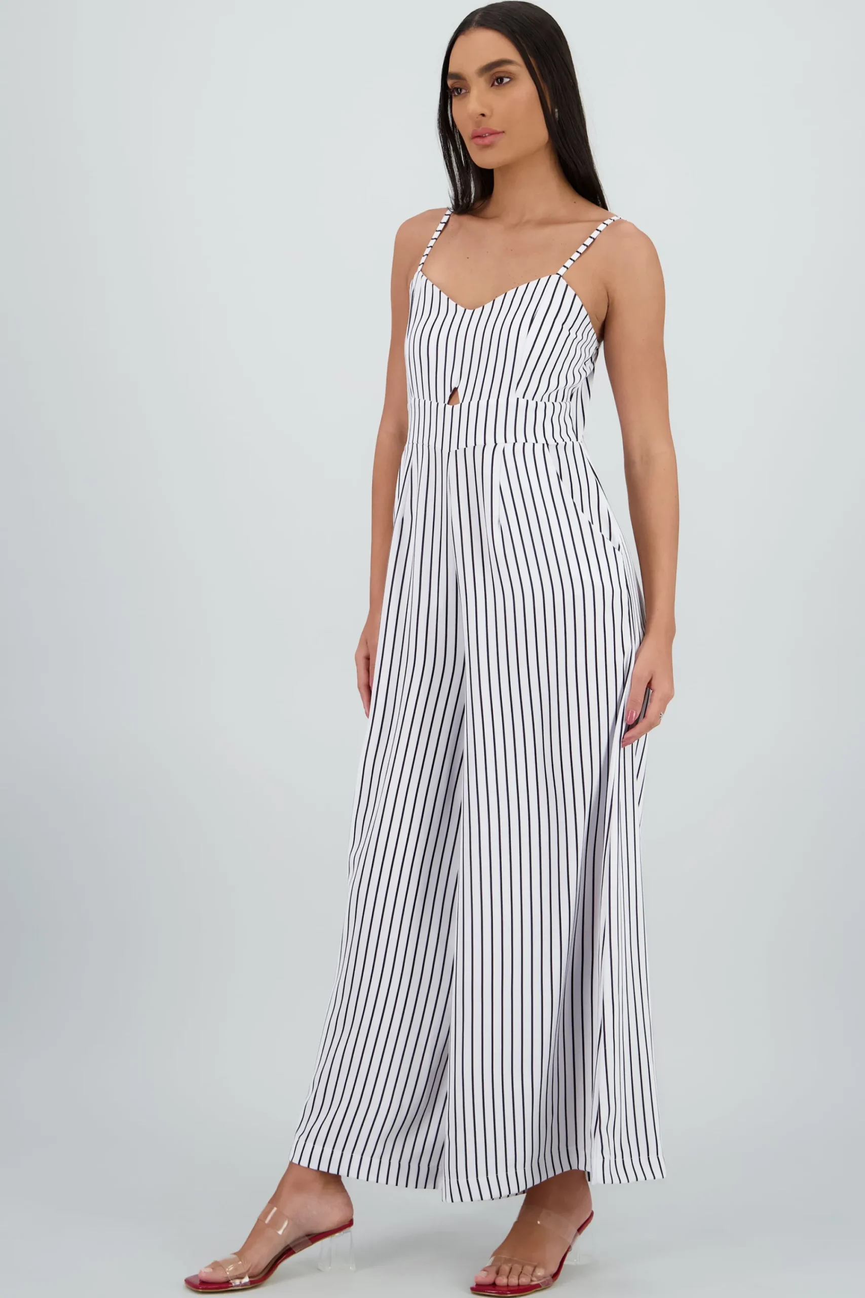 Shasa V Neck Romper with Straps