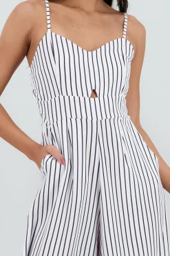 Shasa V Neck Romper with Straps