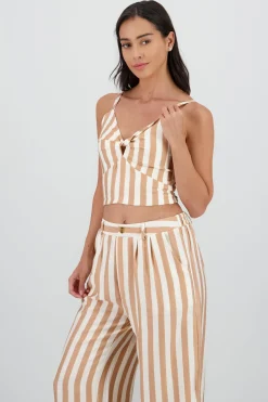 Shasa V Neck Striped Top